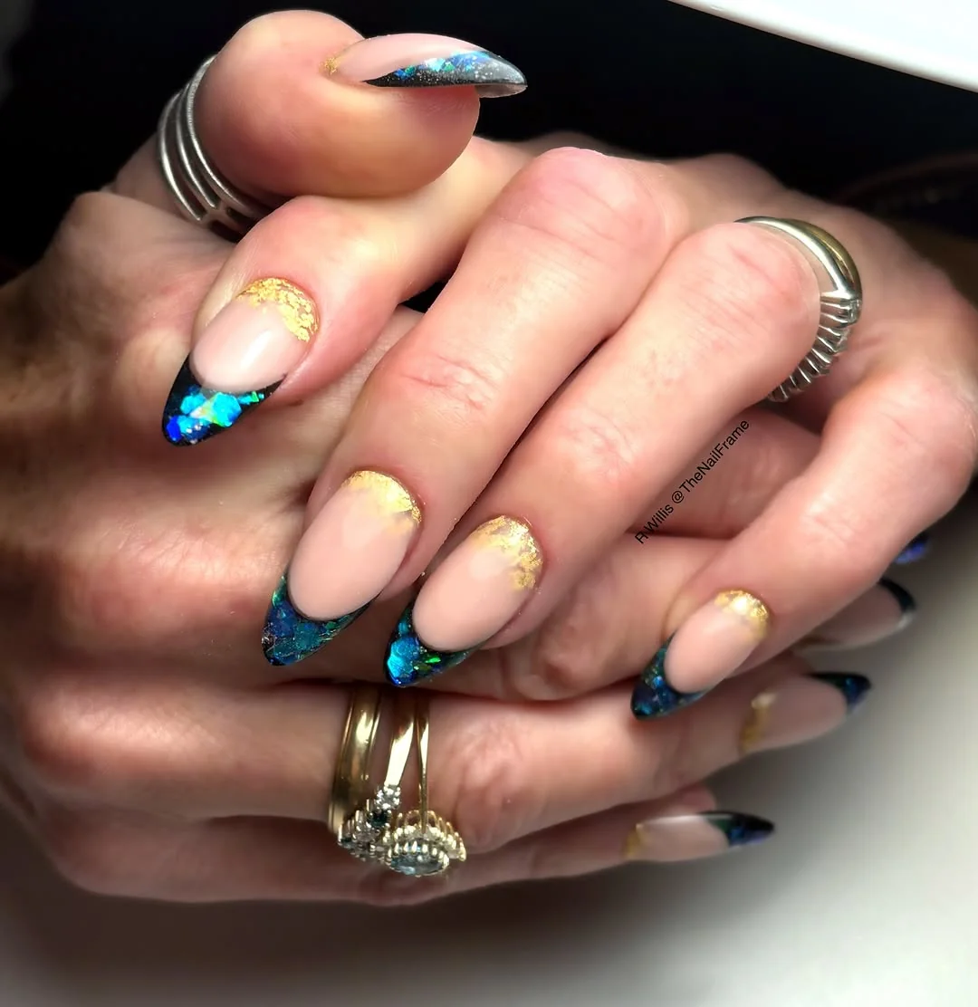 Cool Reverse French Nail Design Cool Reverse French nail design idea