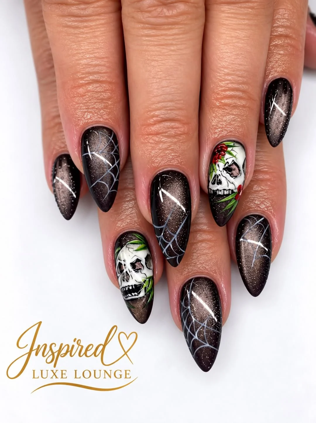Bright Skull Nail Design Bright Skull nail design idea