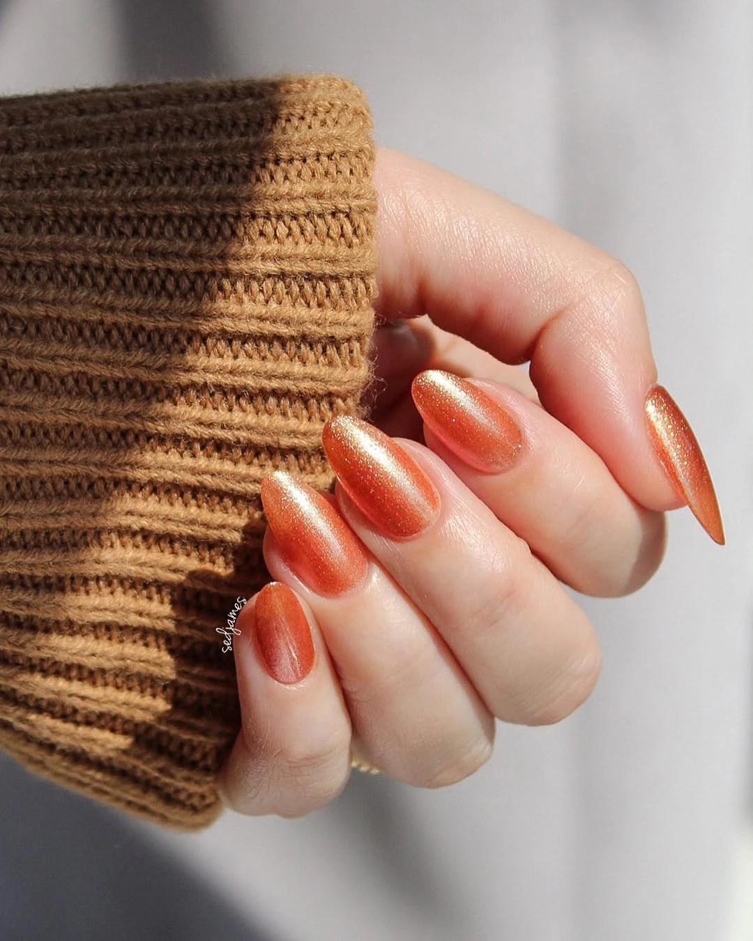 Rust Thanksgiving Nail Design Rust Thanksgiving nail design idea