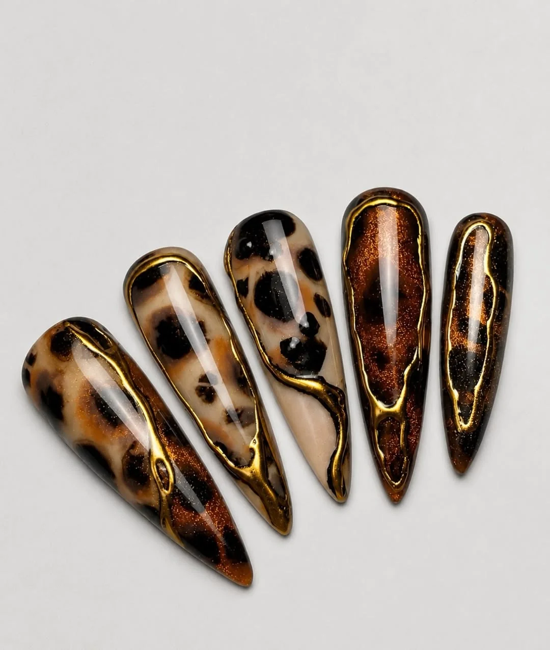 Tortoise Stiletto Nail Design Tortoise Stiletto nail design: leopard tortoise stiletto long