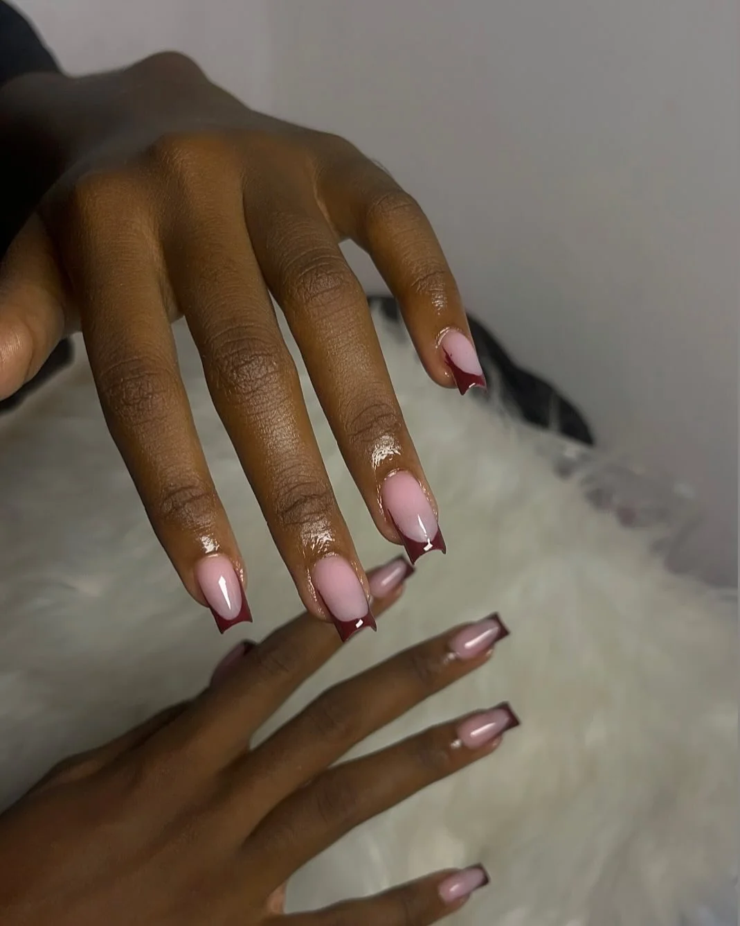 Wine Gold Accent Nail Design Wine Gold Accent nail design idea