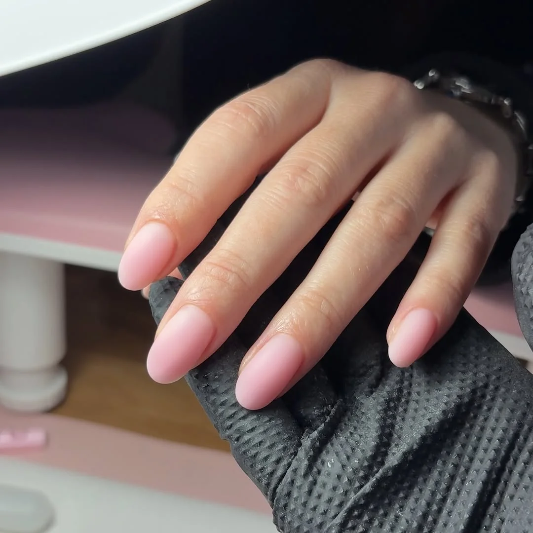 Matte Blush Nail Design Matte Blush nail design idea