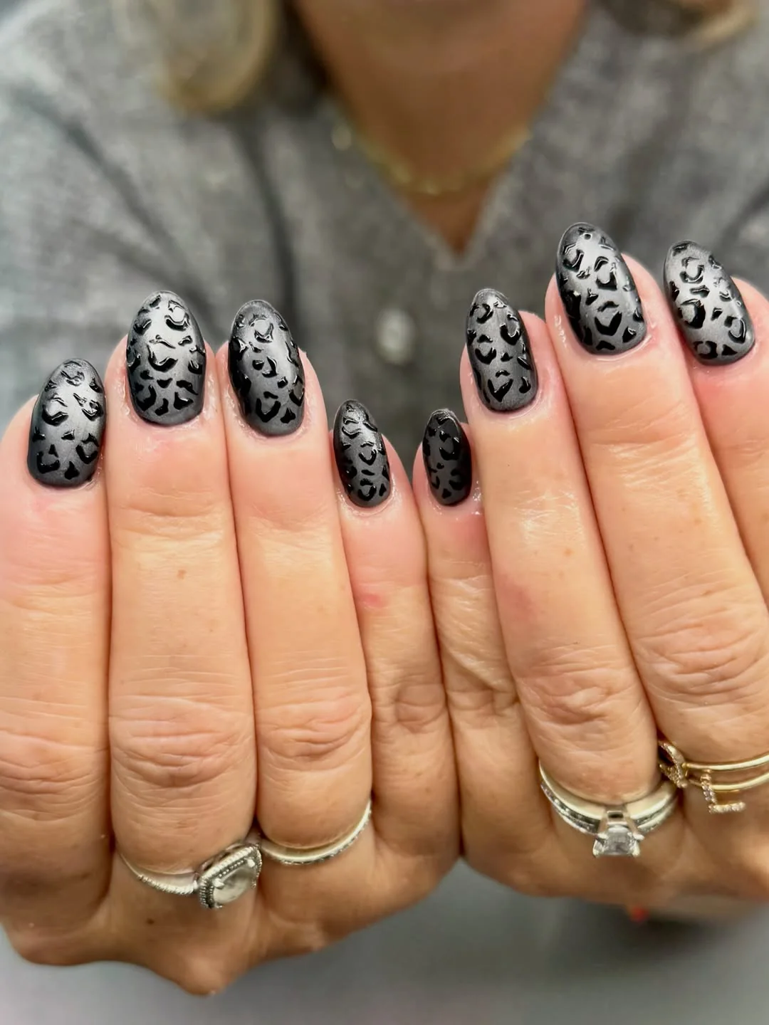 Matte Leopard Nail Design Matte Leopard nail design idea
