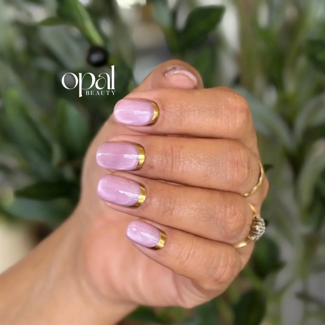 Aura Reverse French Nail Design Aura Reverse French nail design idea