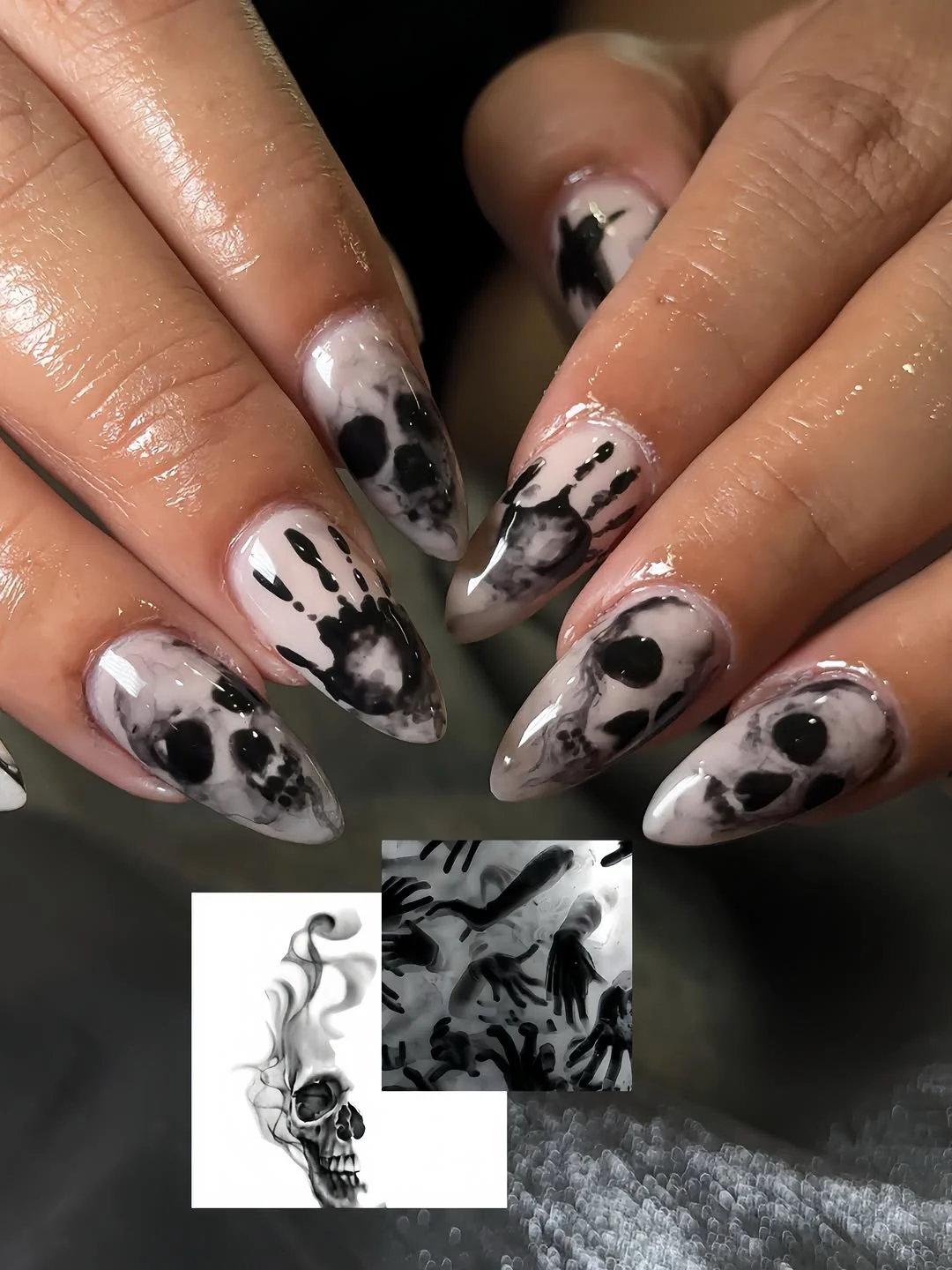 Cute Skull Nail Design Cute Skull nail design idea