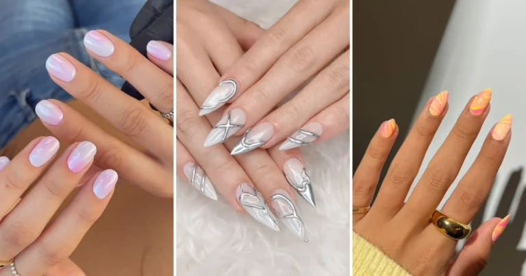 20 Marble Nail Designs: Swirl, Gold Foil & Color Ideas collage