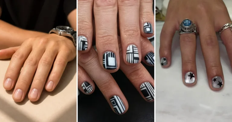 19 Men's Nail Designs: Minimal, Graphic & Bold Ideas collage