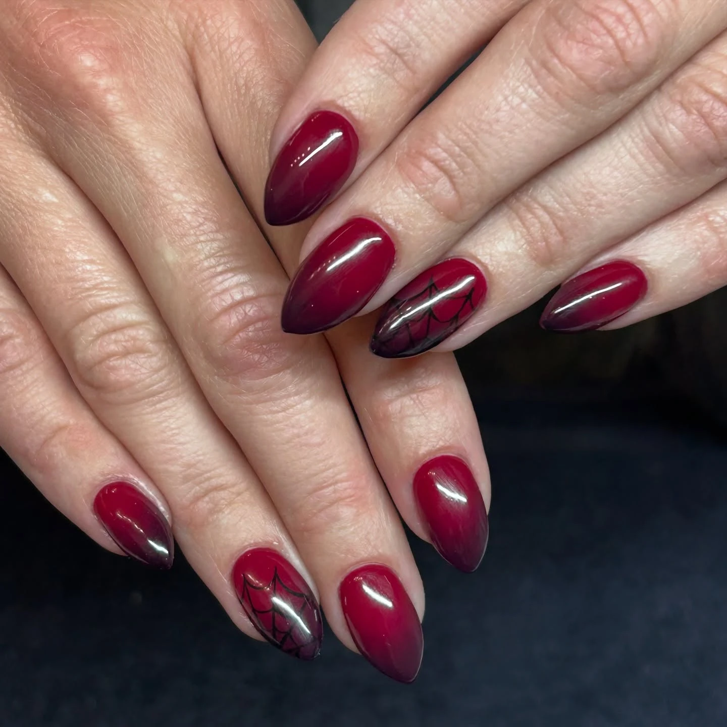 Vampire French Tip Halloween Nails