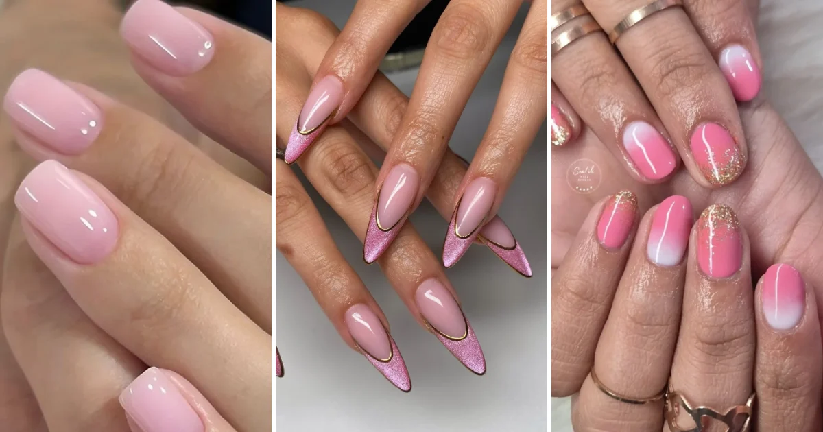 27 Pink Nail Designs: Soft Blush, Hot Pink & Cute Ideas collage