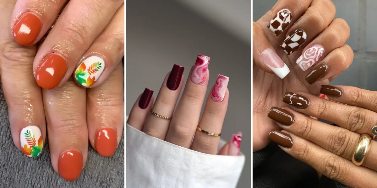 33 Short Autumn Nails Ideas in Warm Fall Colors