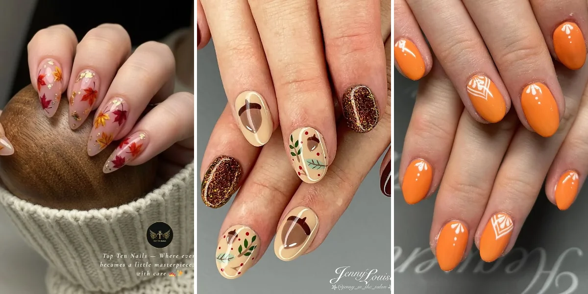 30 Short Fall Nails Ideas in Cozy Autumn Colors