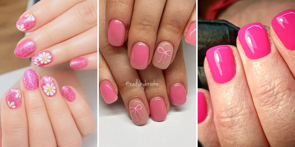 23 Short Pink Nails Ideas From Soft Blush to Hot Pink