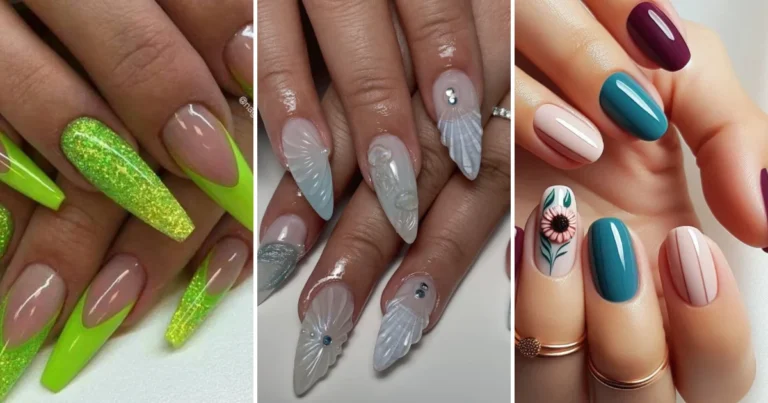 38 Summer Nail Designs: Bright Colors, Fruit & Floral Ideas collage