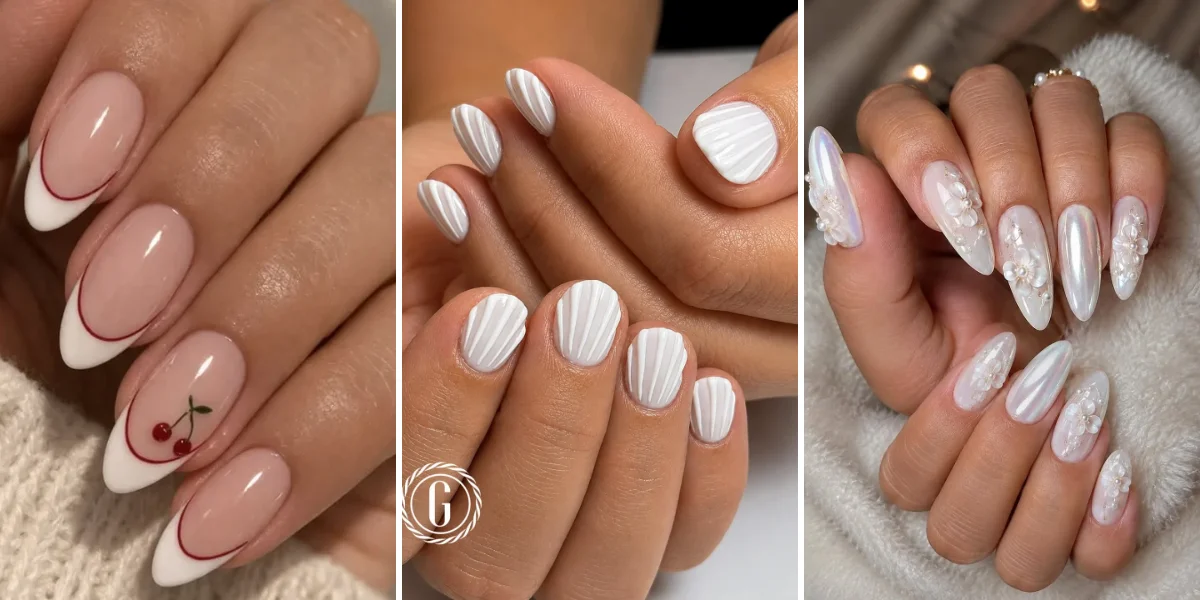 27 White Short Nails Ideas From Milky to Chrome and French